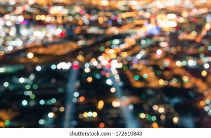 Las Vegas Downtown - Defocused Lights Bokeh