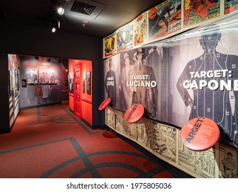 Las Vegas, FEB 15, 2021 - Interior View Of The Mob Museum