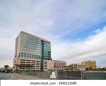 Las Vegas, JAN 12, 2021 - Afternoon Cloudy View Of The Southern Nevada Water Authority