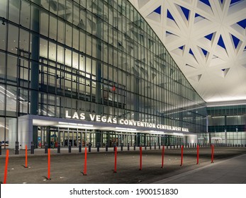 Las Vegas, JAN 8, 2021 - Twilight View Of The Modern New Convention Center