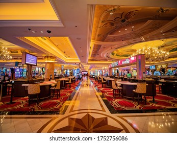 Las Vegas, JUN 8, 2020 - Interior View Of The Venetian Casino After Reopen