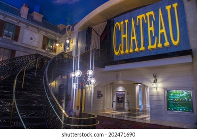 LAS VEGAS - JUNE 17 : The Chateau Night Club In Paris Hotel In Las Vegas On June 17 2014. The Club Have More Than 45,000 Sq Ft On Two Floors, Including A Terrace Overlooking The Strip.