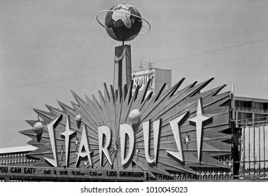 LAS VEGAS – JUNE22, 1979: Stardust  hotel logo. Vintage picture taken in 1979.
