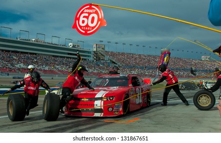 LAS VEGAS - MAR 09: Justin Allgaier Makes Pit Stop At The Nascar Nationwide Sams Town 300 In Las Vegas, NV On Mar 09, 2013