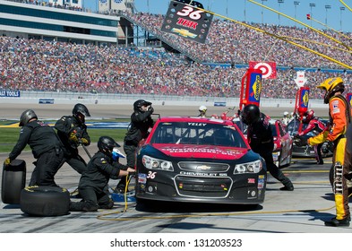 LAS VEGAS - MAR 10: JJ Yeley During A Pit Stop At The Nascar Kobalt 400 In Las Vegas, NV On Mar 10, 2013