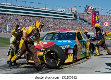 LAS VEGAS - MAR 10: Kyle Busch In For A Pit Stop At The Nascar Kobalt 400 In Las Vegas, NV On Mar 10, 2013