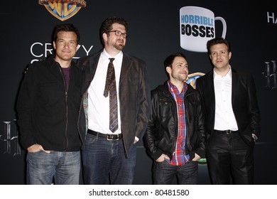 LAS VEGAS - MAR 31: Jason Bateman, Seth Gordon, Charlie Day, Jason Sudeikis At A Warner Bros. Pictures At Caesars Palace During CinemaCon On March 31, 2011.