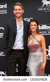 LAS VEGAS - MAY 20:  Brett Young, Taylor Mills At The 2018 Billboard Music Awards At MGM Grand Garden Arena On May 20, 2018 In Las Vegas, NV