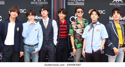 LAS VEGAS - MAY 20:  BTS, Jin, Suga, J-Hope, RM, Jimin, V, Jungkook, Rap Monster at the 2018 Billboard Music Awards at MGM Grand Garden Arena on May 20, 2018 in Las Vegas, NV
