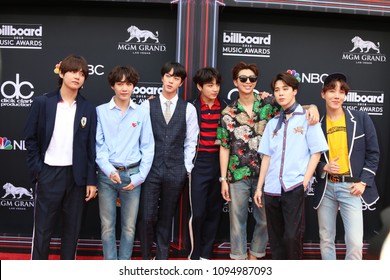 LAS VEGAS - MAY 20:  BTS, Jin, Suga, J-Hope, RM, Jimin, V, Jungkook, Rap Monster at the 2018 Billboard Music Awards at MGM Grand Garden Arena on May 20, 2018 in Las Vegas, NV
