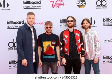 LAS VEGAS - MAY 21:  Dan Reynolds, Ben McKee, Daniel Platzman, Wayne Sermon At The 2017 Billboard Music Awards - Arrivals At The T-Mobile Arena On May 21, 2017 In Las Vegas, NV