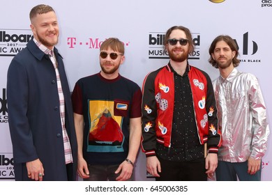 LAS VEGAS - MAY 21:  Dan Reynolds, Ben McKee, Daniel Platzman, Wayne Sermon At The 2017 Billboard Music Awards - Arrivals At The T-Mobile Arena On May 21, 2017 In Las Vegas, NV