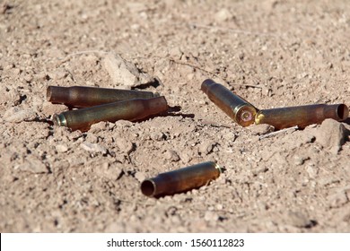 Las Vegas, NEVADA - 08 october 2014: .50 caliber ammo for barrett M82 in the desert.