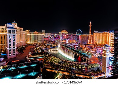 Las Vegas Nevada 2018 02 13 panoramic view of the Las Vegas Strip