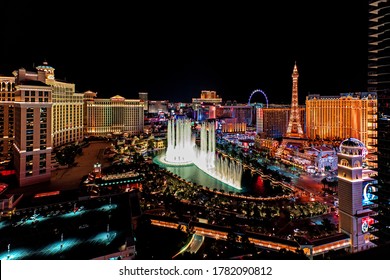 Las Vegas Nevada 2018 02 28 panoramic view of the Las Vegas Strip