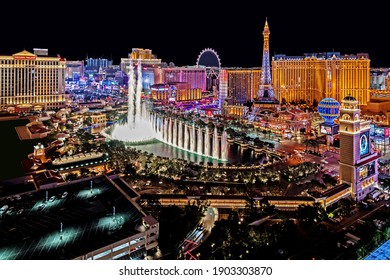Las Vegas Nevada 2019 01 27 panoramic view of the Las Vegas Strip