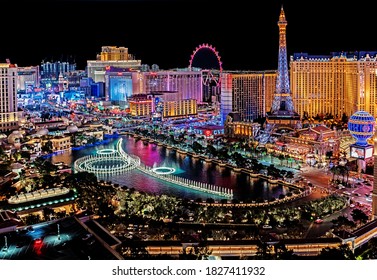 Las Vegas Nevada 2019 02 07 panoramic view of the Las Vegas Strip