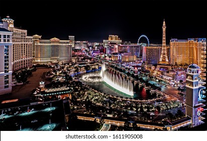 Las Vegas Nevada 2020 01 01 panoramic view of the Las Vegas Strip