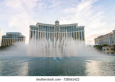 LAS VEGAS, NEVADA. 22 Th August, 2017: Bellagio Hotel And Fountain View