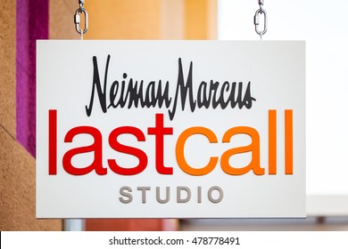 LAS VEGAS, NEVADA - August 22nd, 2016: Neiman Marcus Last Call Logo On Store Front Sign.