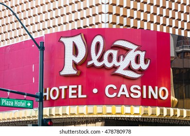 LAS VEGAS, NEVADA - August 22nd, 2016: The Plaza Hotel In Las Vegas.