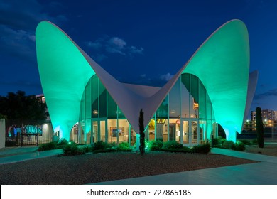 LAS VEGAS, NEVADA - AUGUST 6: Exterior Of The Neon Museum On August 6, 2017 In Las Vegas, Nevada 