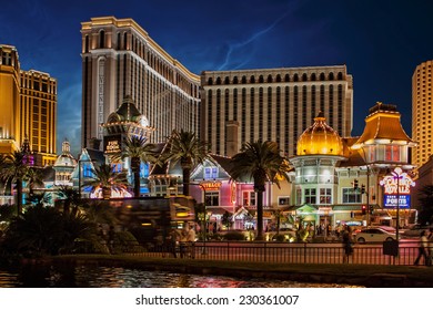 LAS VEGAS, NEVADA - MAY 31, 2009: The Venetian Resort Hotel And Casino By Night On May 2009