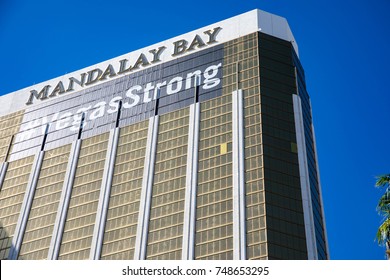 LAS VEGAS, NEVADA - OCTOBER 15, 2017 - The Mandalay Bay After The Mass Shooting In Las Vegas On October 1st, 2017.