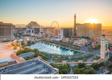 Las Vegas, Nevada, United States : Panoramic view of the Las Vegas Strip. it is a stretch of South Las Vegas Boulevard in Nevada that is known for its concentration of hotels and casinos on 2016-07-14