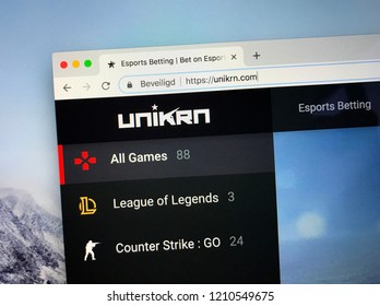 Las Vegas, Nevada, U.S. - October 23, 2018: Website Of Unikrn, An Esports Betting Company.