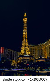 Las Vegas, Nevada / USA - 10/07/2018: Eiffel Tower replica at the Paris Las Vegas Hotel & Casino
