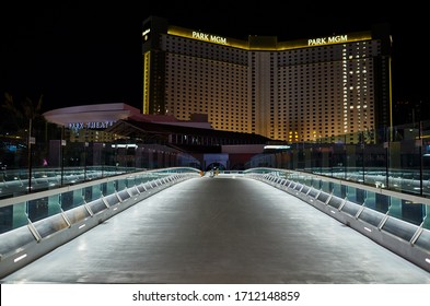 LAS VEGAS, Nevada / USA  - April 17, 2020: The city of Las Vegas is empty during the COVID-19 pandemic.  All the casinos, restaurants, and bars are closed on the famous Las Vegas strip.