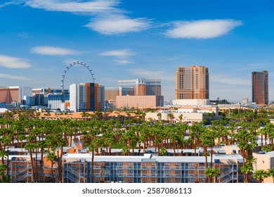 Las Vegas, Nevada, USA Downtown City Skyline.