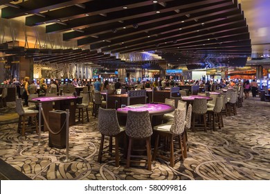 LAS VEGAS, NEVADA, USA - JULE 4, 2013:  Aria Hotel Casino Floor.