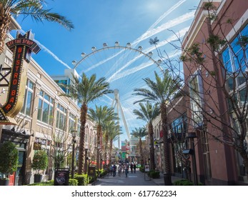 Las Vegas, Nevada, USA - March. 08, 2017. The High Roller Ferris Wheel during a wonderful day