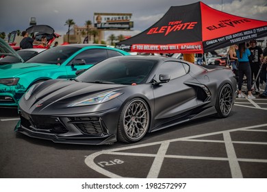 Las Vegas, Nevada, USA May 24, 2021:
Black 2020 Corvette C8