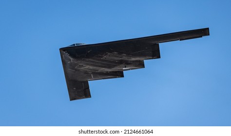 Las Vegas, NevadaUSA-February 10 2022; Fighter Jets Flying In Clear Skies For Red Flag Exercise