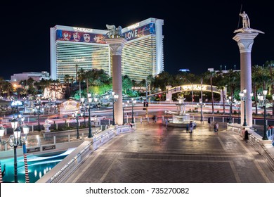 Las Vegas, NV: August 3, 2017: The Mirage Las Vegas On Las Vegas Blvd. The Mirage Was Created By Developer Steve Wynn In 1989.