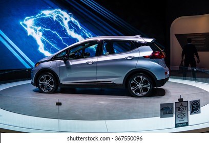 Las Vegas, NV - Jan. 9, 2016: Chevrolet Garners A Best Of Show Award At The 2016 Consumer Electronics Show (CES) In Las Vegas With Its New Chevy Bolt Electric Car Boasting 200-mile Range.