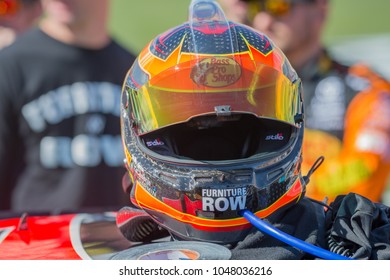 LAS VEGAS, NV - MAR 04:  Martin Truex Jr's Helmet At The NASCAR Monster Energy Cup Series Pennzoil 400 Race At Las Vegas Motorspeedway In Las Vegas On March 04, 2018