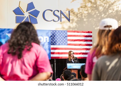 LAS VEGAS, NV - November 6, 2016: Amber Tamblyn Looking Surprised Campaigns For Democratic Party At CSN.