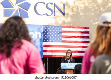 LAS VEGAS, NV - November 6, 2016: Amber Tamblyn Campaigns For Democratic Party At CSN.