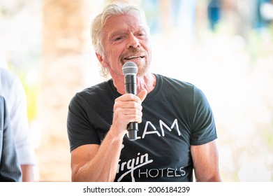 Las Vegas, NV, USA - June 10, 2021: Richard Branson celebrates the official opening of Virgin Hotels Las Vegas.