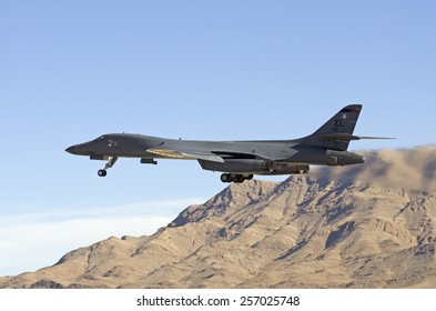 Las Vegas, NV, USA - November 9, 2014: U.S. Air Force B-1B Lancer, Nellis Air Force Base, Aviation Nation 2014 Airshow