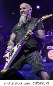 Las Vegas, NV/USA – 4/21/17: Scott Ian Performs With Anthrax At The Inaugural Las Rageous Music Festival In Las Vegas.