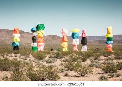 Las Vegas Rock Art Installation In Desert 