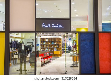 LAS VEGAS - SEP 03 : Exterior of a Paul Smith store in Las Vegas strip on September 03 , 2015. Paul Smith is a British designer with more than 300 shops worldwide.