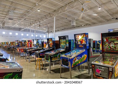 Las Vegas, SEP 7, 2021 - Interior View Of The Pinball Hall Of Fame