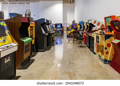 Las Vegas, SEP 7, 2021 - Interior View Of The Pinball Hall Of Fame