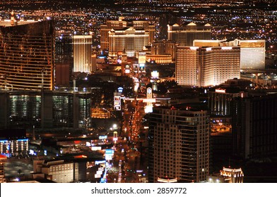 Las Vegas Strip Night Stratosphere Tower Stock Photo (Edit Now) 107986145